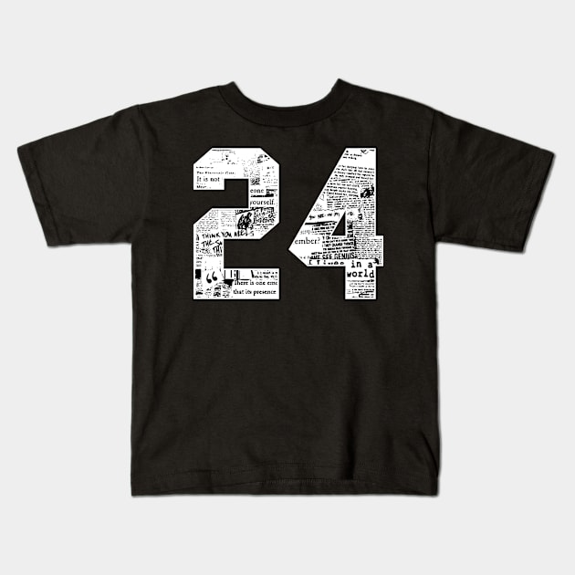 24 number abstract Kids T-Shirt by Naz Aminulloh